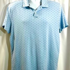 Banana Republic Blue Dots Polo Shirt Large